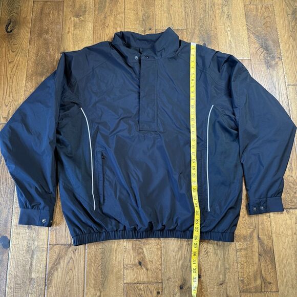 Dryjoys By Footjoy Quarter Zip Golf Pullover Windbreaker Jacket Black Size Large - Picture 3 of 7